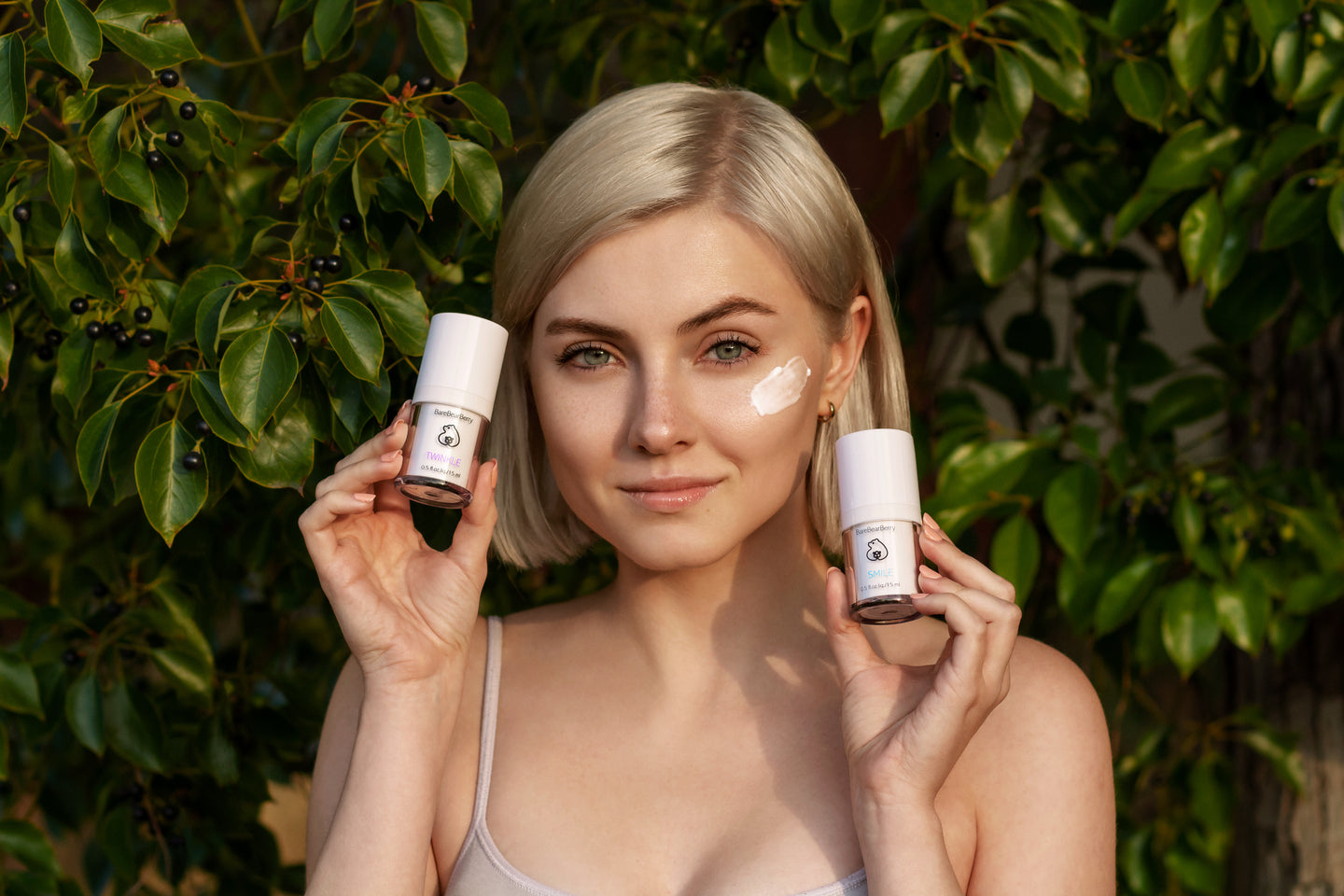Plant oils and botanical extracts play important roles in BareBearBerry's formulation.